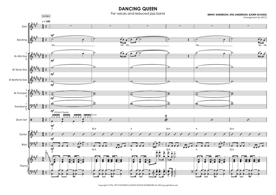 Dancing Queen - Score Only Jazz Ensemble scores gallery preview page 3
