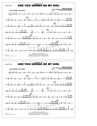 Are You Gonna Be My Girl (arr. Paul Murtha) - Snare Drum
