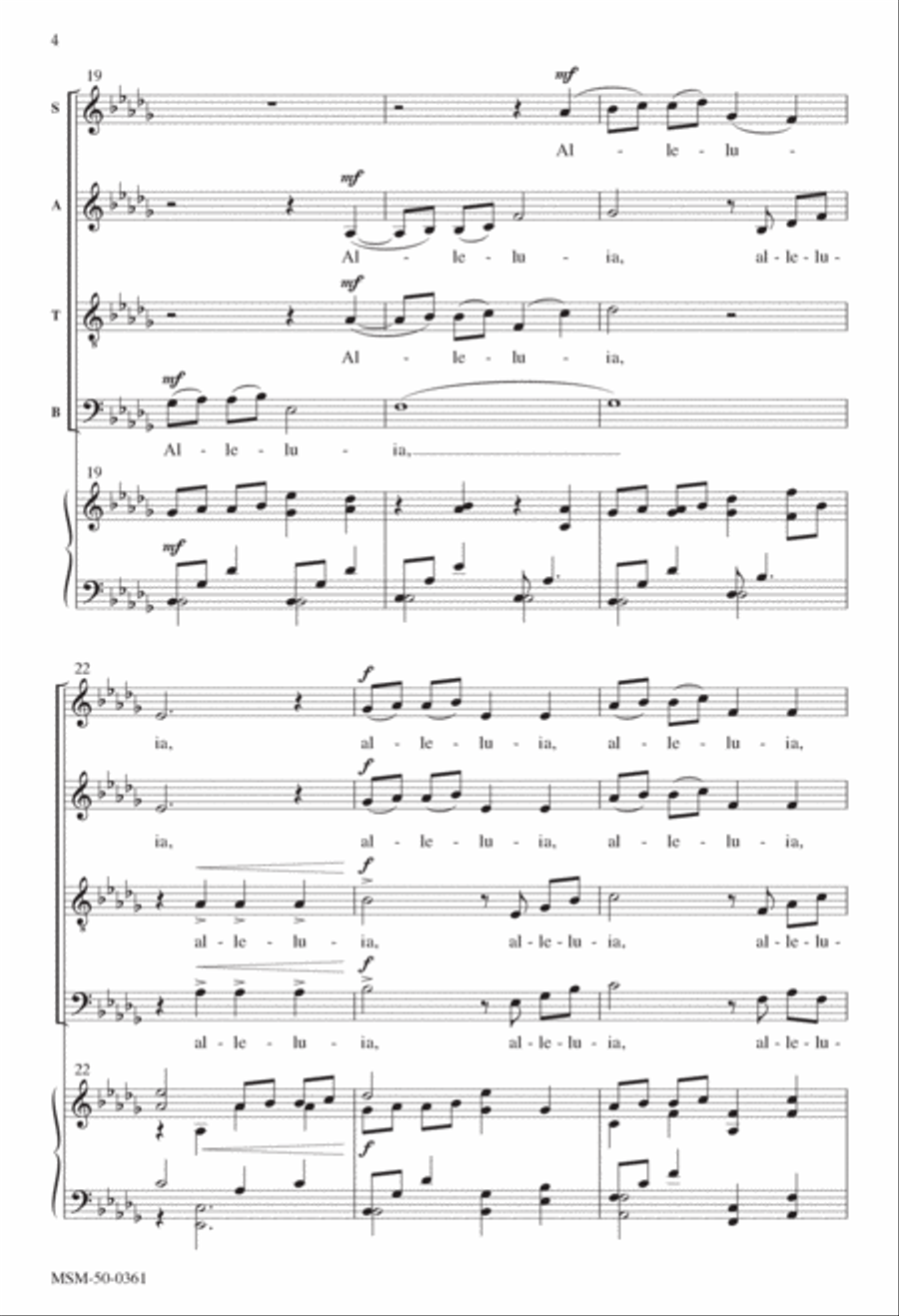 Come, Walk with Me 4-Part scores gallery preview page 4