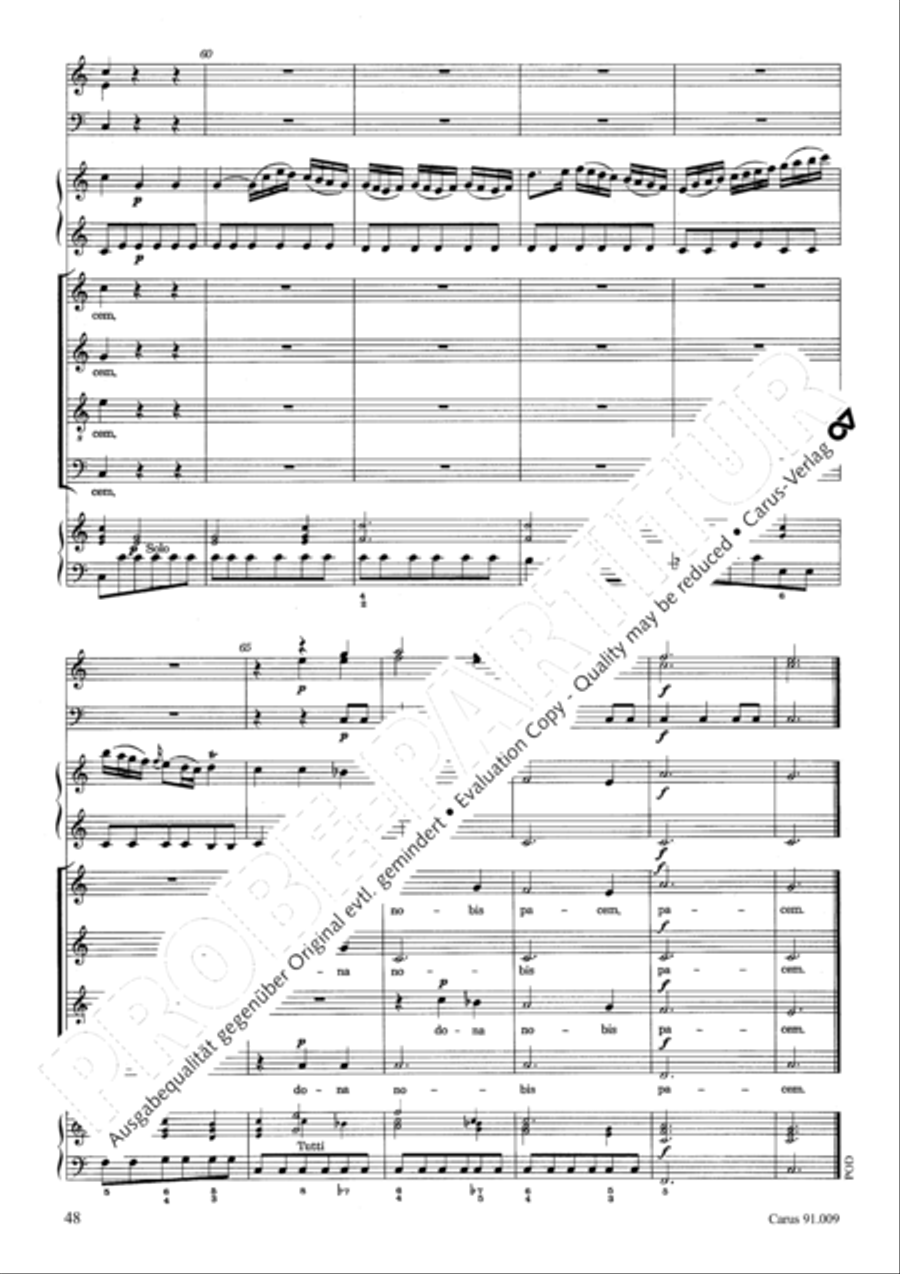 Missa Sancti Gabrielis 4-Part scores gallery preview page 51