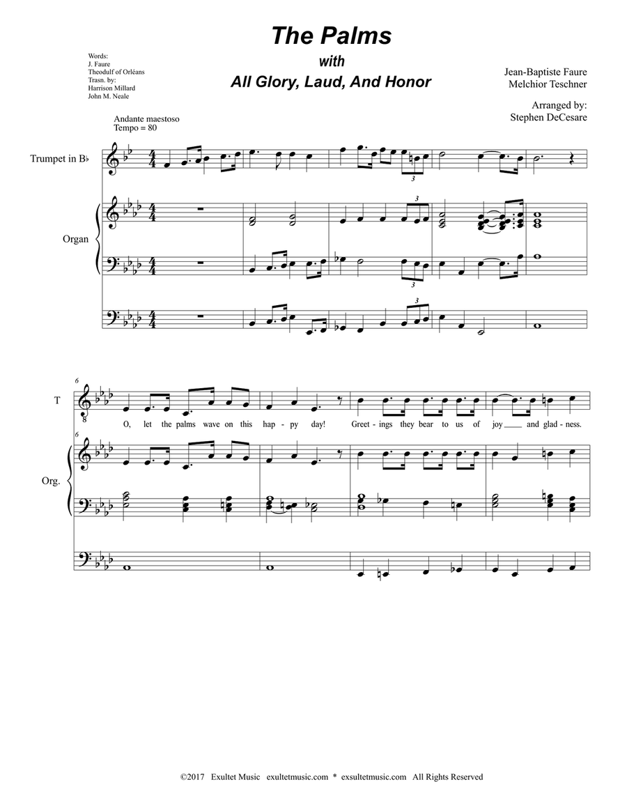 The Palms (with All Glory, Laud, and Honor) (Duet for Soprano & Tenor Solo)