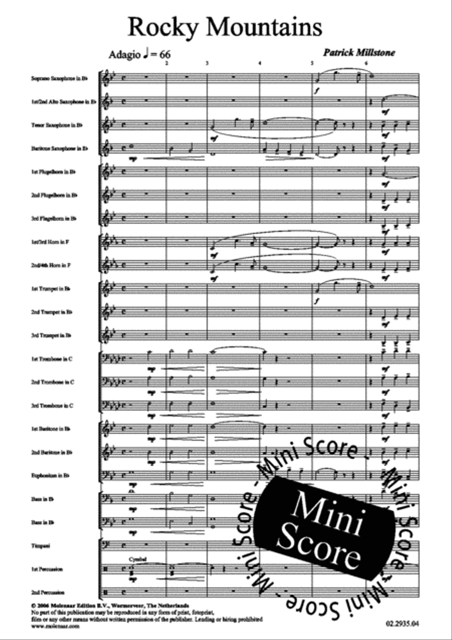 Rocky Mountains Fanfare Band scores gallery preview page 5