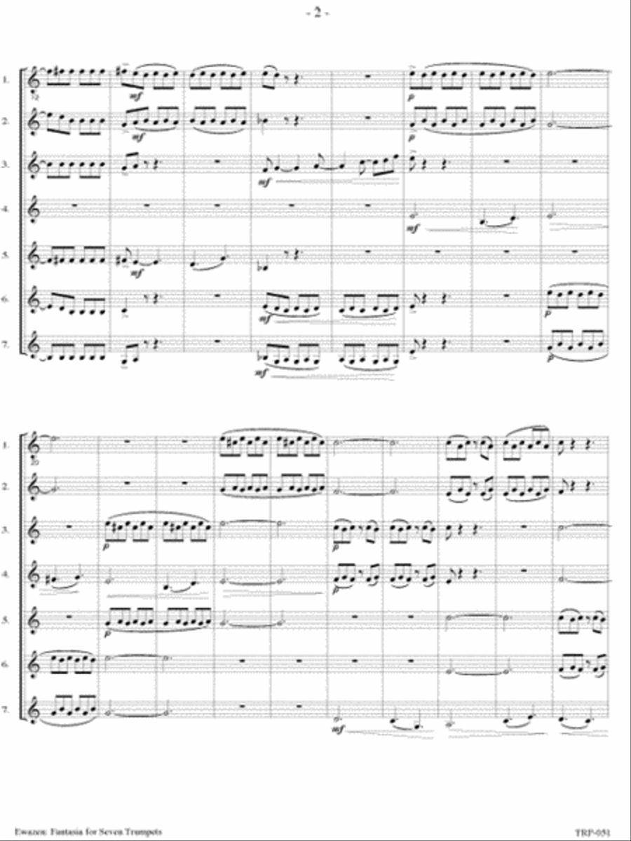 Fantasia for Seven Trumpets Small Ensemble scores gallery preview page 3