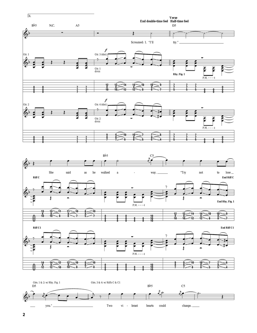 Unholy Confessions Acoustic Guitar scores gallery preview page 2