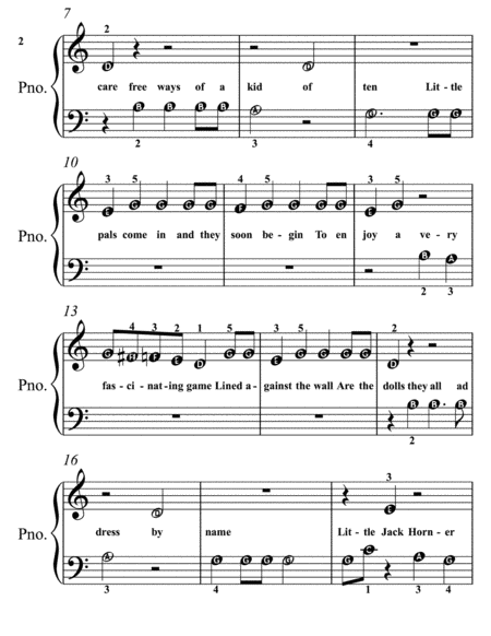 Parade of the Wooden Soldiers Beginner Piano Sheet Music