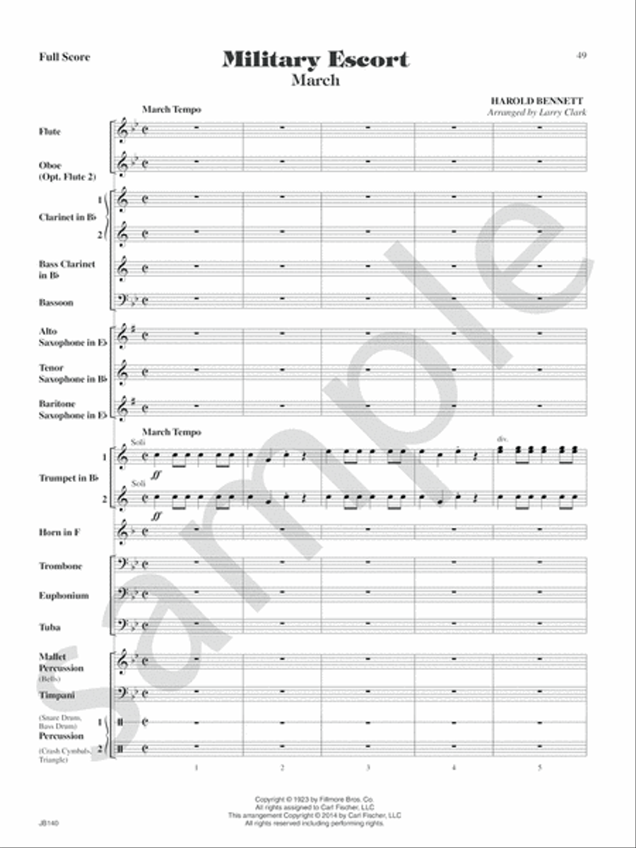 The New Bennett Band Book Concert Band scores gallery preview page 13