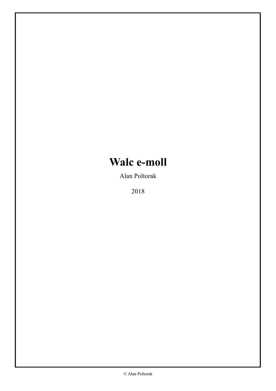 Walc e-moll Piano Solo scores gallery preview page 1