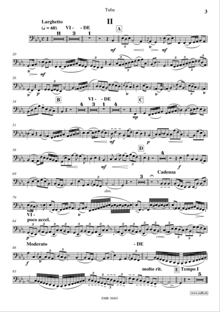 Concerto in Eb Major Tuba scores gallery preview page 4