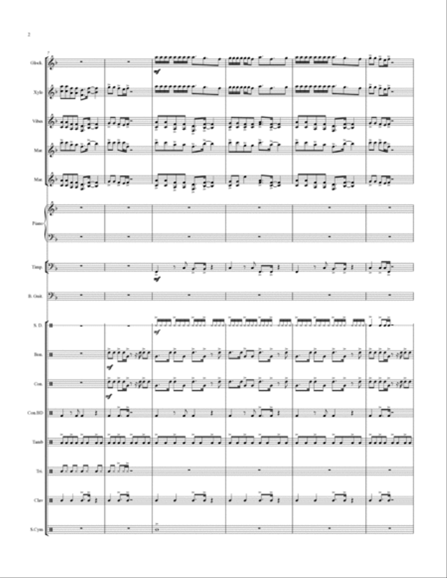 Island Jam #7 - For Percussion Ensemble Percussion Ensemble scores gallery preview page 3