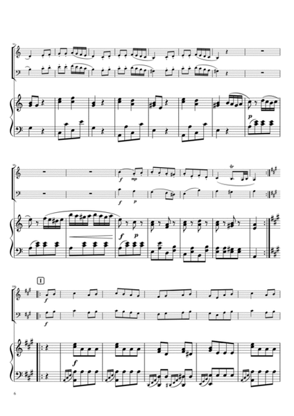 "Turkish March K.331" piano trio/ Violin & Cello image number null