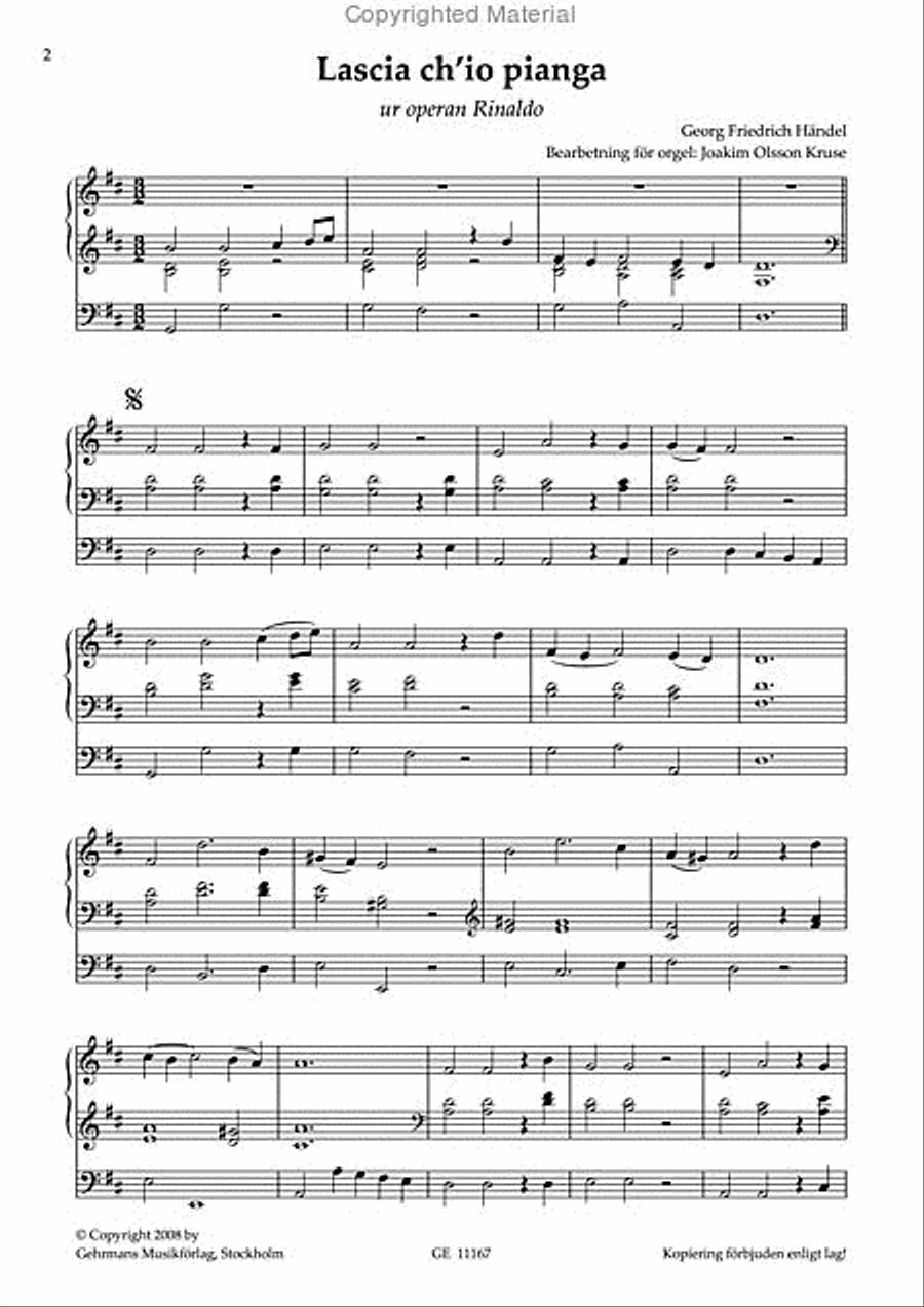 G F Handel for orgel Organ Solo scores gallery preview page 3