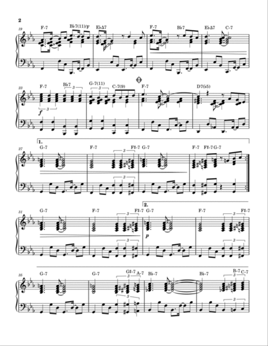 Copa Cabana Piano Solo scores gallery preview page 2