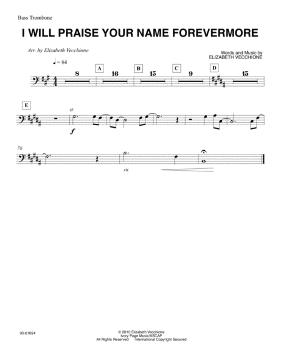 I Will Praise Your Name Forevermore - Orchestral Parts Large Ensemble scores gallery preview page 6