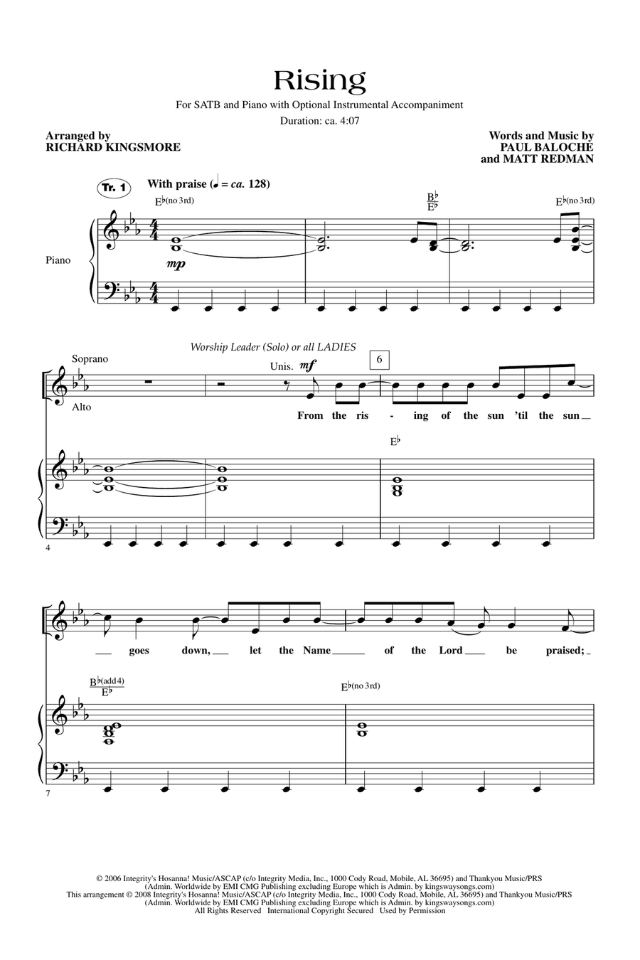 Rising 4-Part scores gallery preview page 1