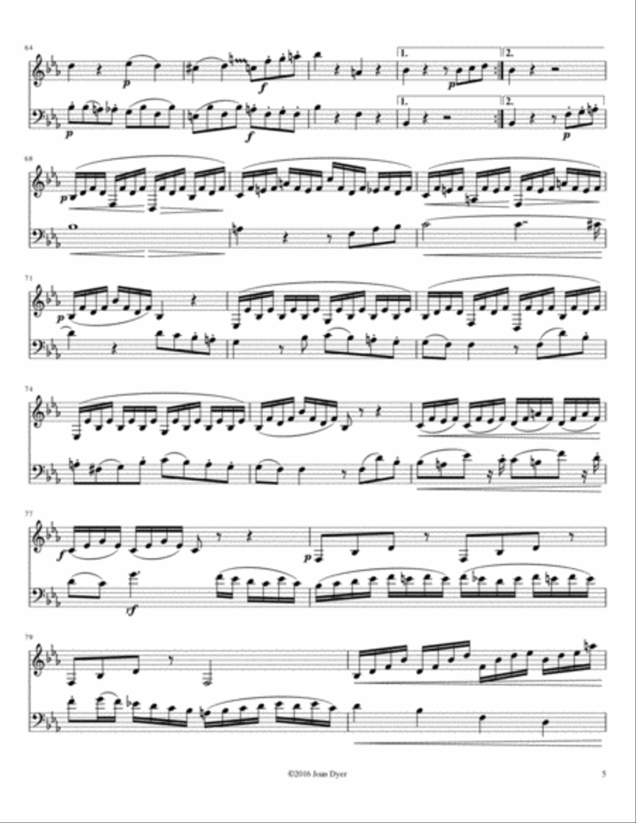 Duo for C-clarinet and bassoon Small Ensemble scores gallery preview page 5