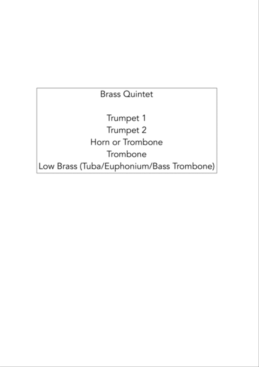 Down by the Riverside - Jazz Arrangement for Brass Quintet Brass Quintet scores gallery preview page 2