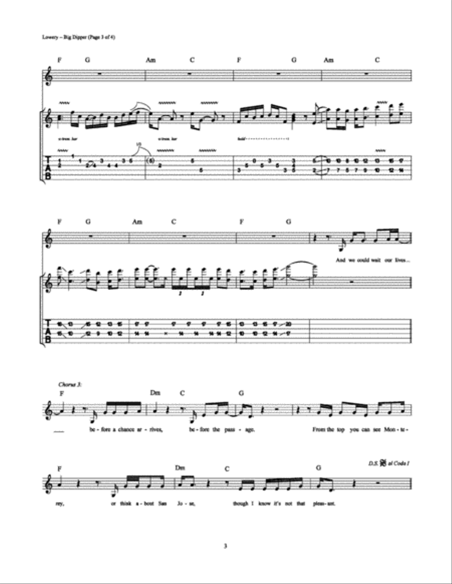 Big Dipper Electric Guitar scores gallery preview page 3