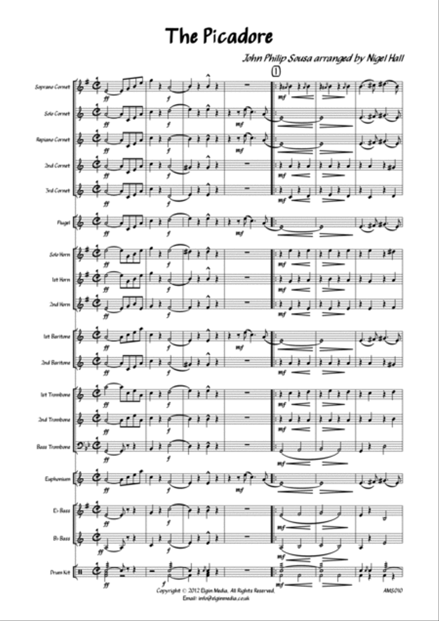 The Picadore - Brass Band March Brass Band scores gallery preview page 3