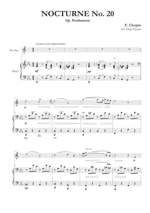 Nocturne No. 20 for Alto Saxophone and Piano