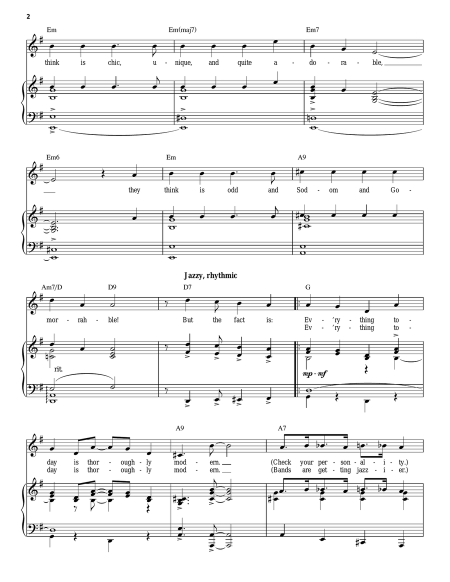 Thoroughly Modern Millie Thoroughly Modern Millie Piano, Vocal, Guitar scores gallery preview page 2