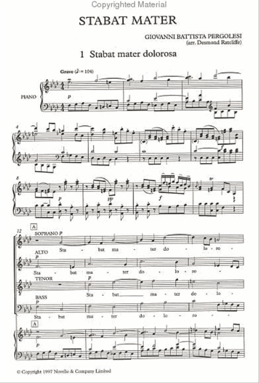 Stabat Mater Stabat Mater 4-Part scores gallery preview page 2