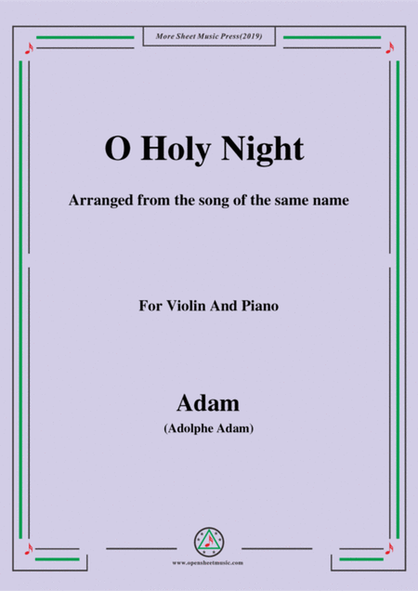 Adam-O Holy night cantique de noel,for Violin and Piano image number null