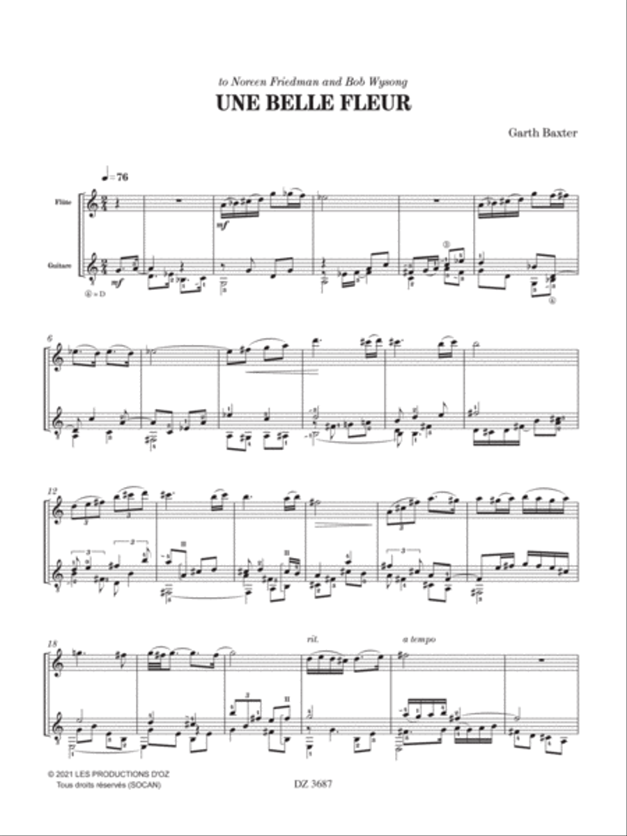 Une belle fleur Flute scores gallery preview page 3