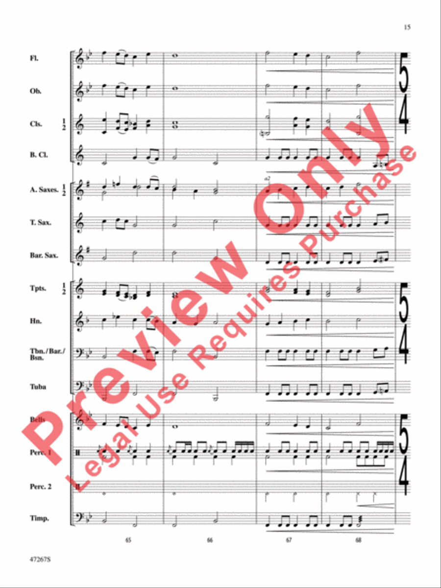 Of Pride and Power Concert Band scores gallery preview page 16