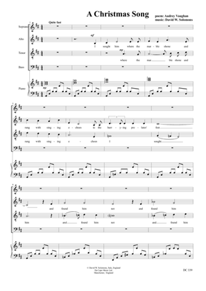 Book cover for Christmas Song (SATB choir and piano)