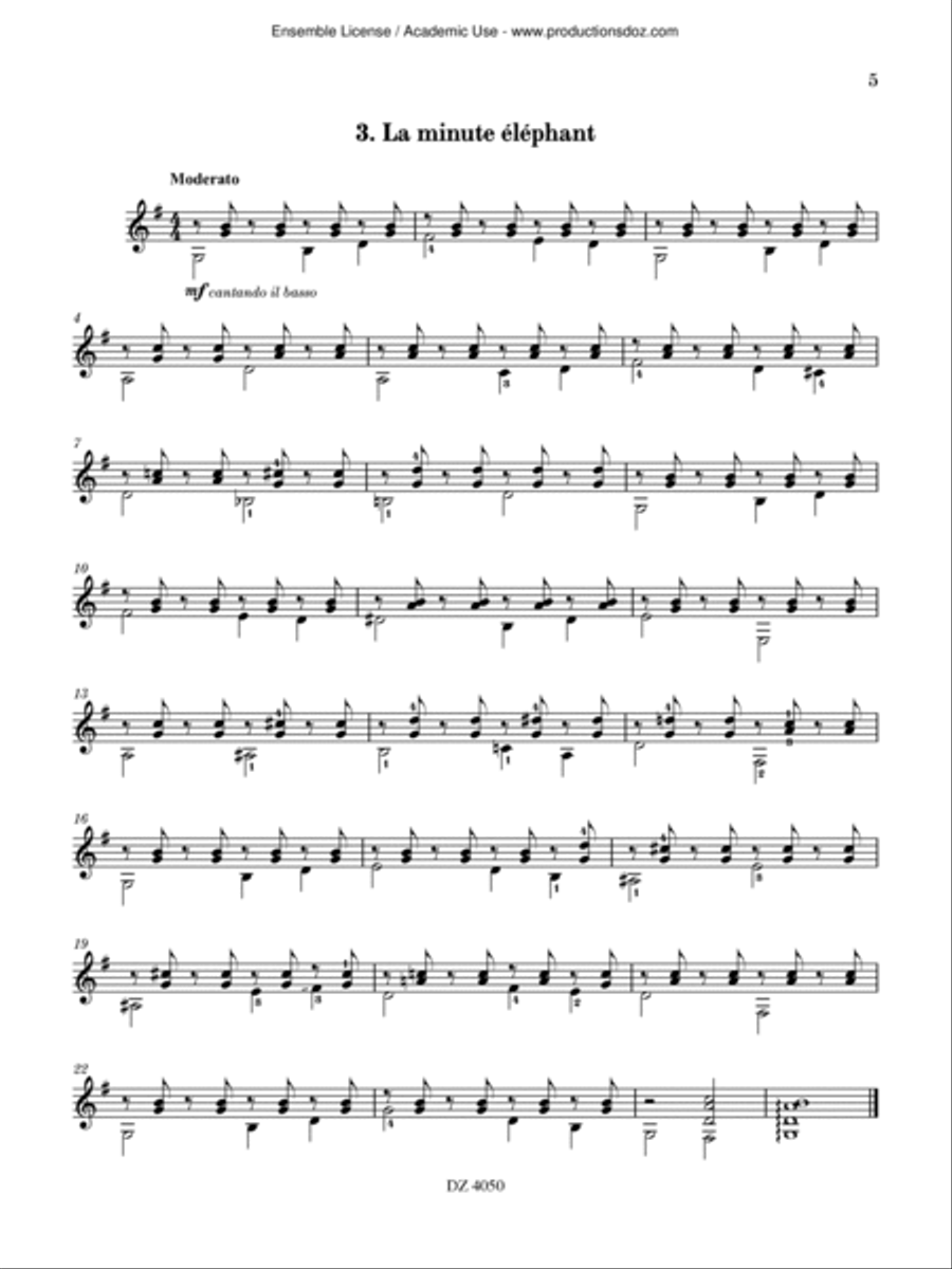 Le jardin de Chloé Classical Guitar scores gallery preview page 5