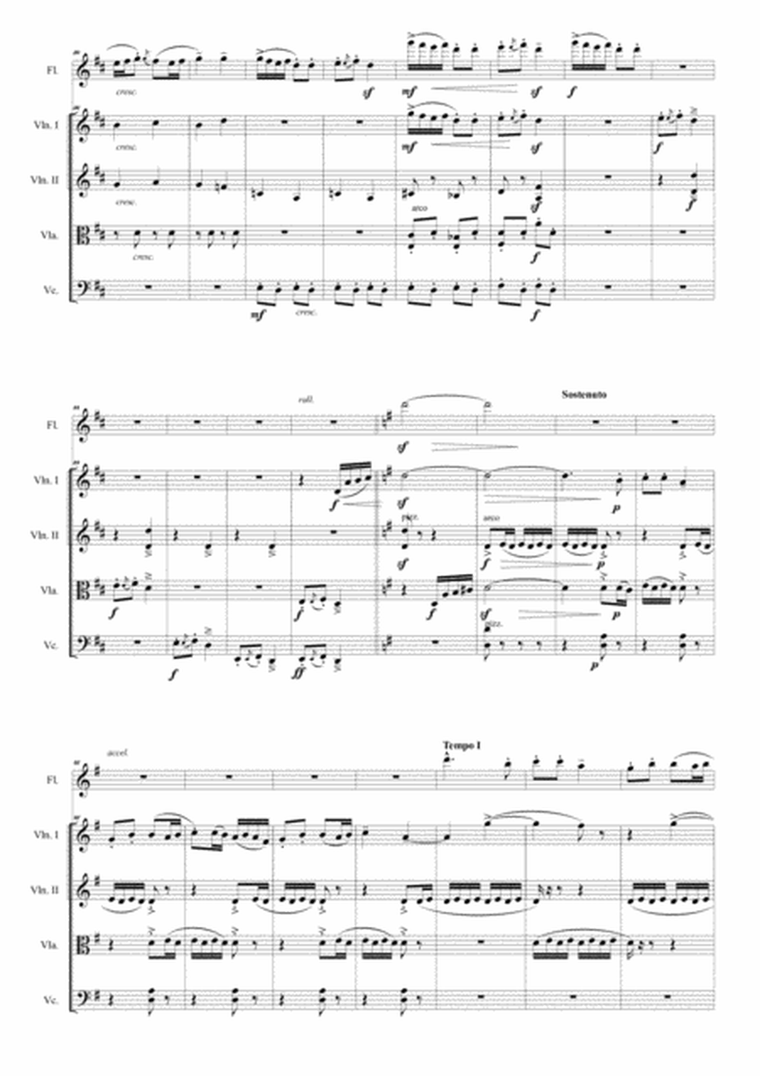 Bartok - Sonatina (Transylvanian dances) for flute and stringquartet image number null