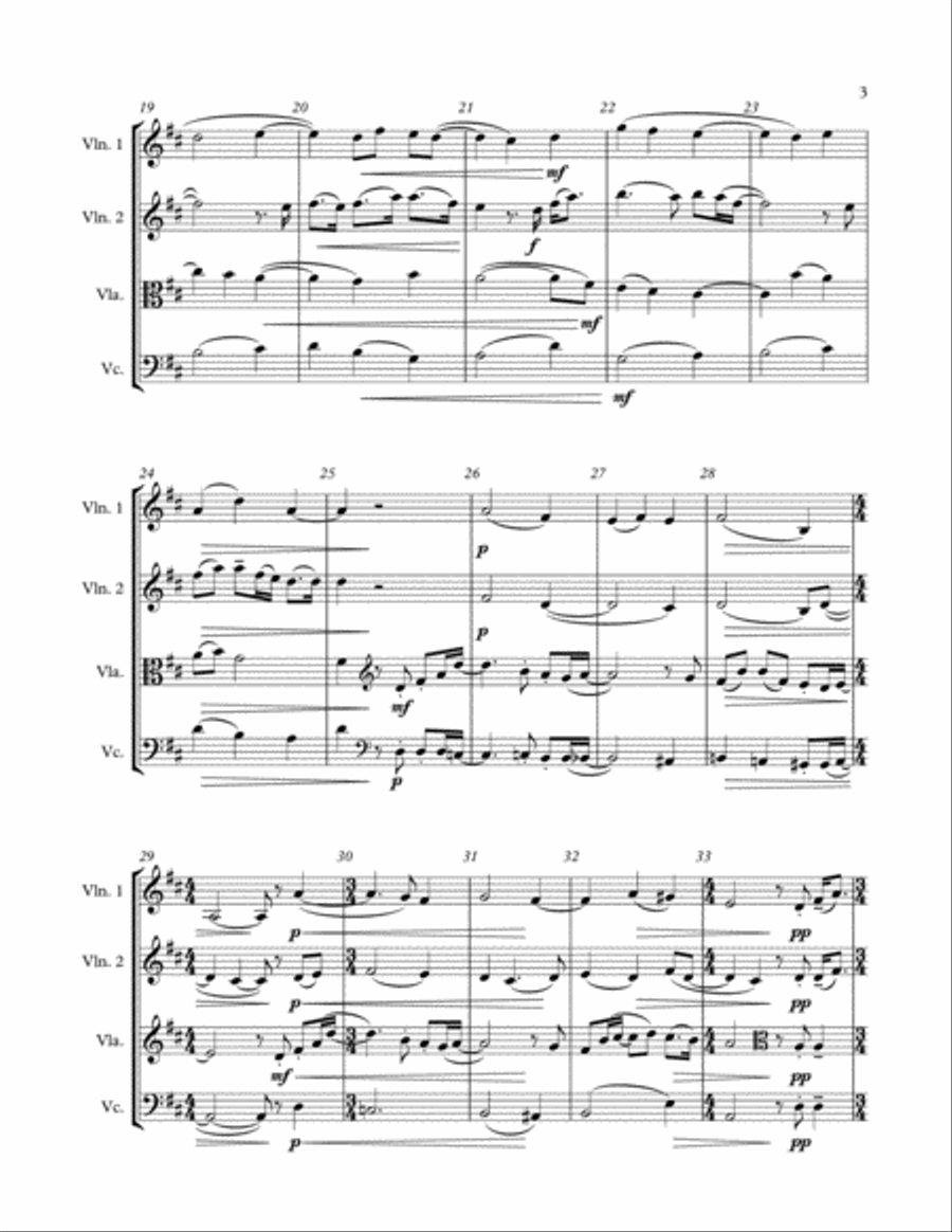 And So It Goes String Quartet scores gallery preview page 3