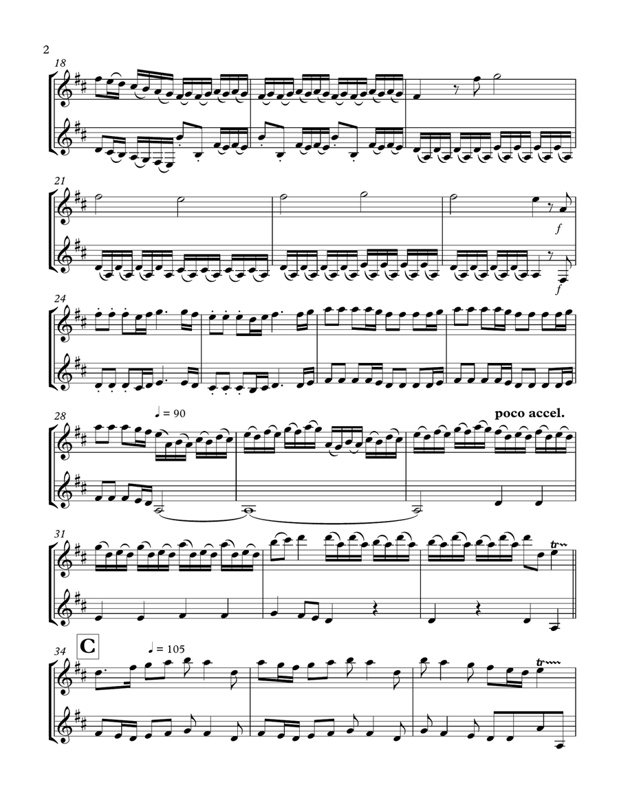 The Four Seasons (Spring): Clarinet & Bass Clarinet Woodwind Ensemble scores gallery preview page 2