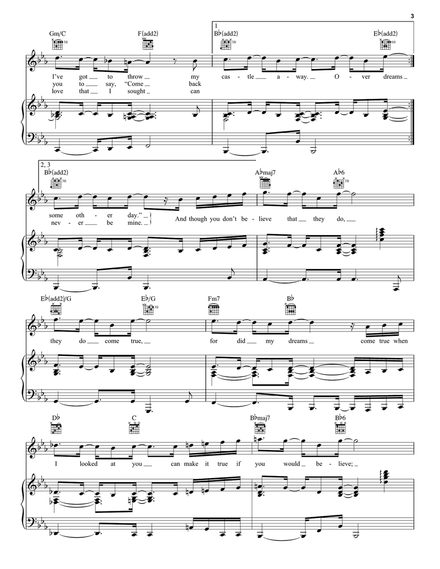 Overjoyed Piano, Vocal, Guitar scores gallery preview page 3