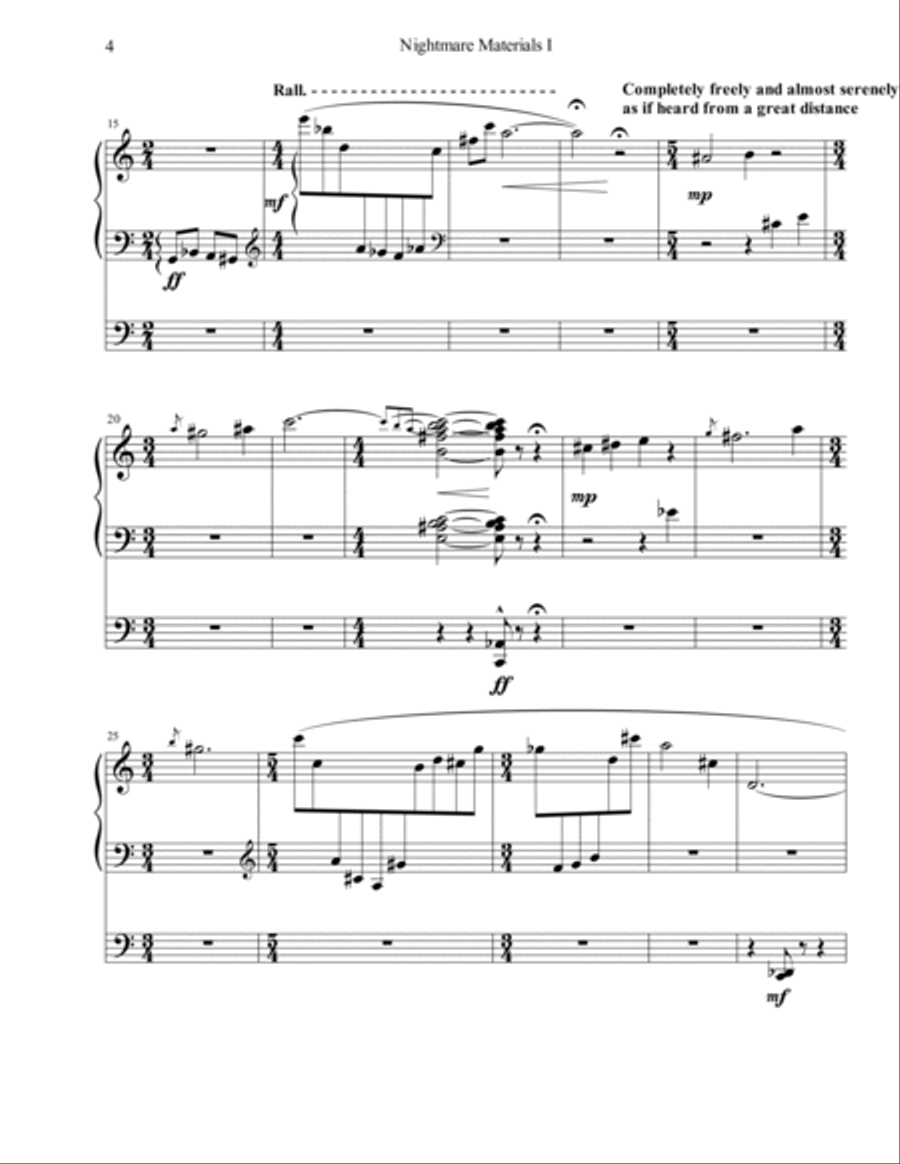 Nightmare Materials I (for Organ)