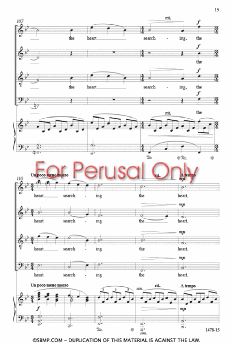 Searching Love - SATB Octavo 4-Part scores gallery preview page 14