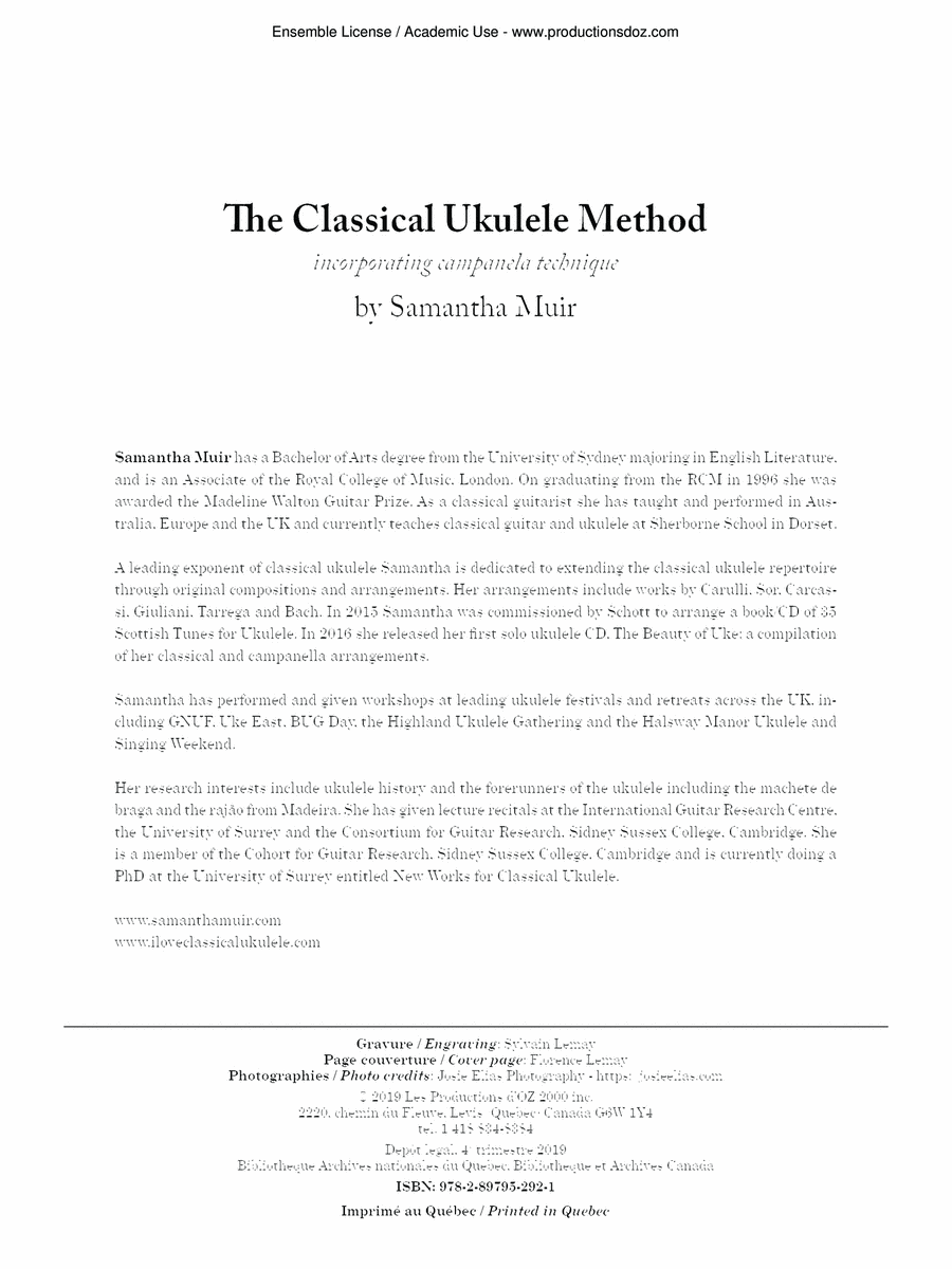 The Classical Ukulele Method Ukulele scores gallery preview page 1