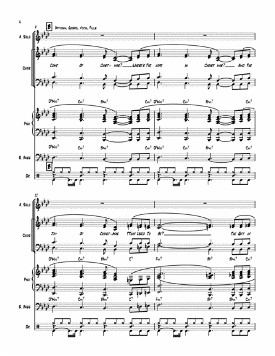 What's Become of Christmas? 4-Part scores gallery preview page 4