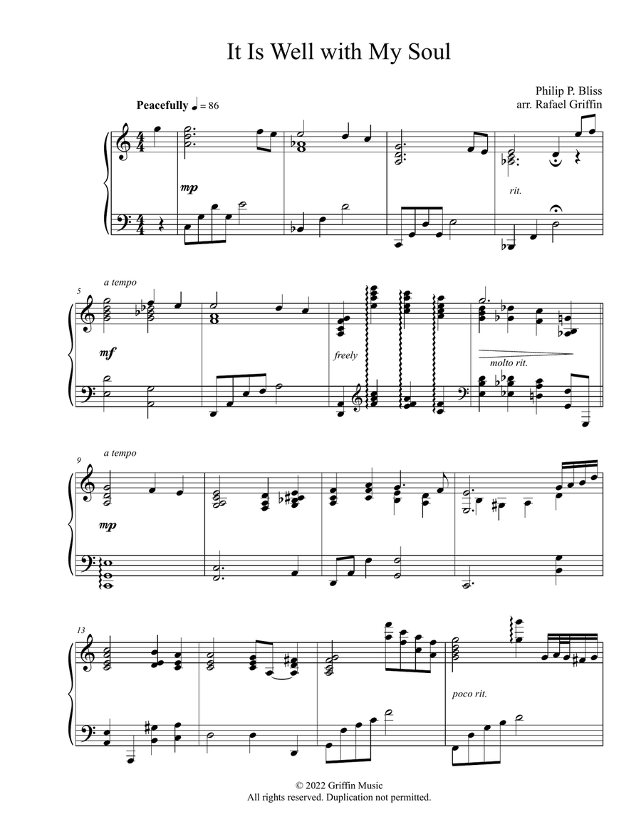 It Is Well with My Soul Piano Solo scores gallery preview page 2