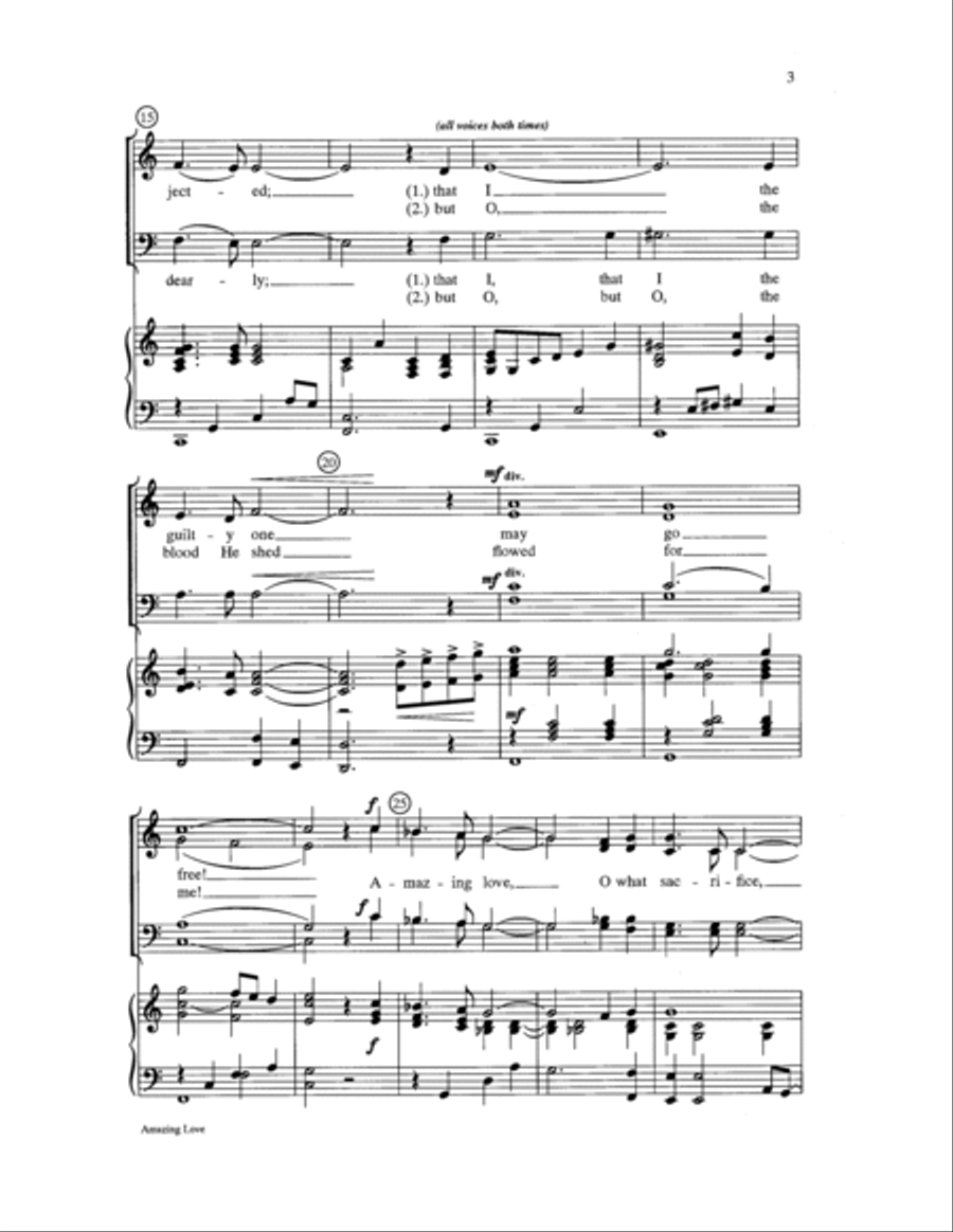 Amazing Love Amazing Love Choir scores gallery preview page 3
