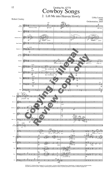 Cowboy Songs (Orchestra Score)