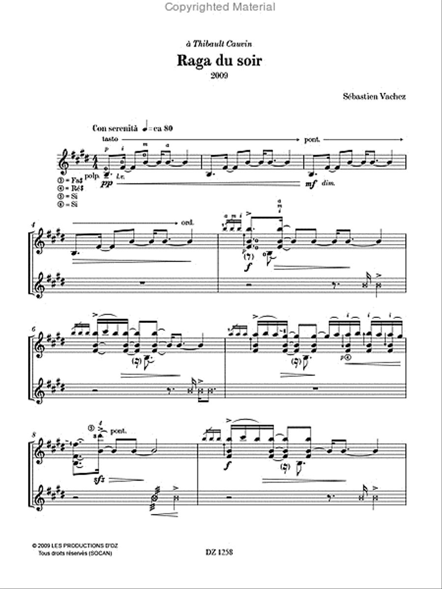 Raga du soir Classical Guitar scores gallery preview page 2