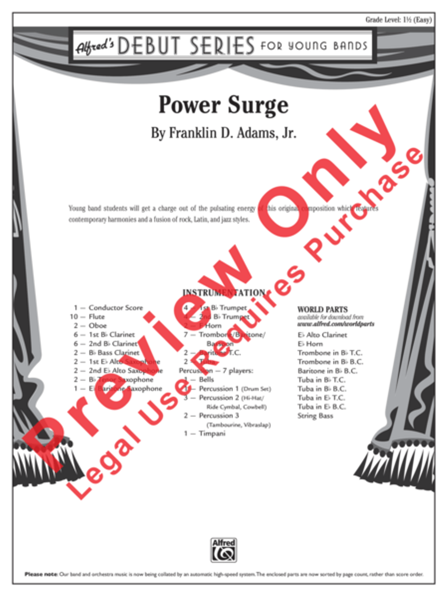 Power Surge Power Surge Concert Band scores gallery preview page 2