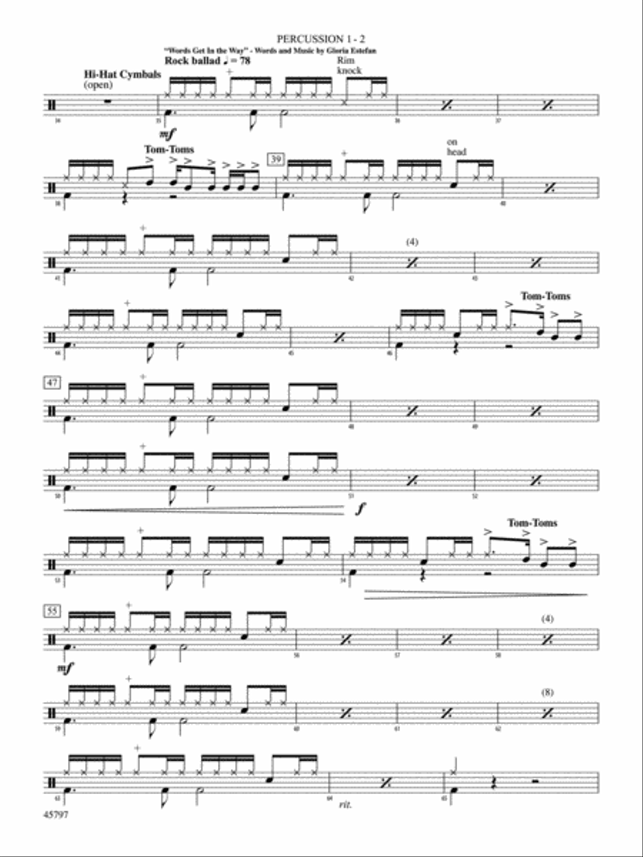 '80s Soundtrax: 1st Percussion Concert Band scores gallery preview page 2