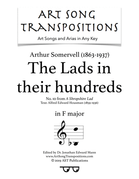 SOMERVELL: The Lads in their hundreds (transposed to F major)