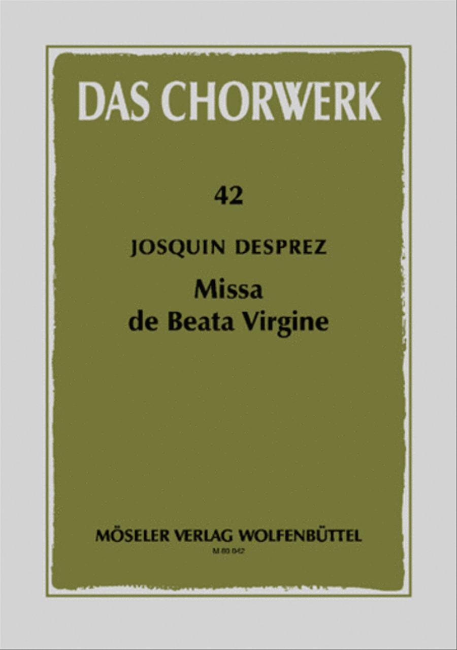 Missa de Beata Virgine Missa de Beata Virgine SATTB scores gallery preview page 1