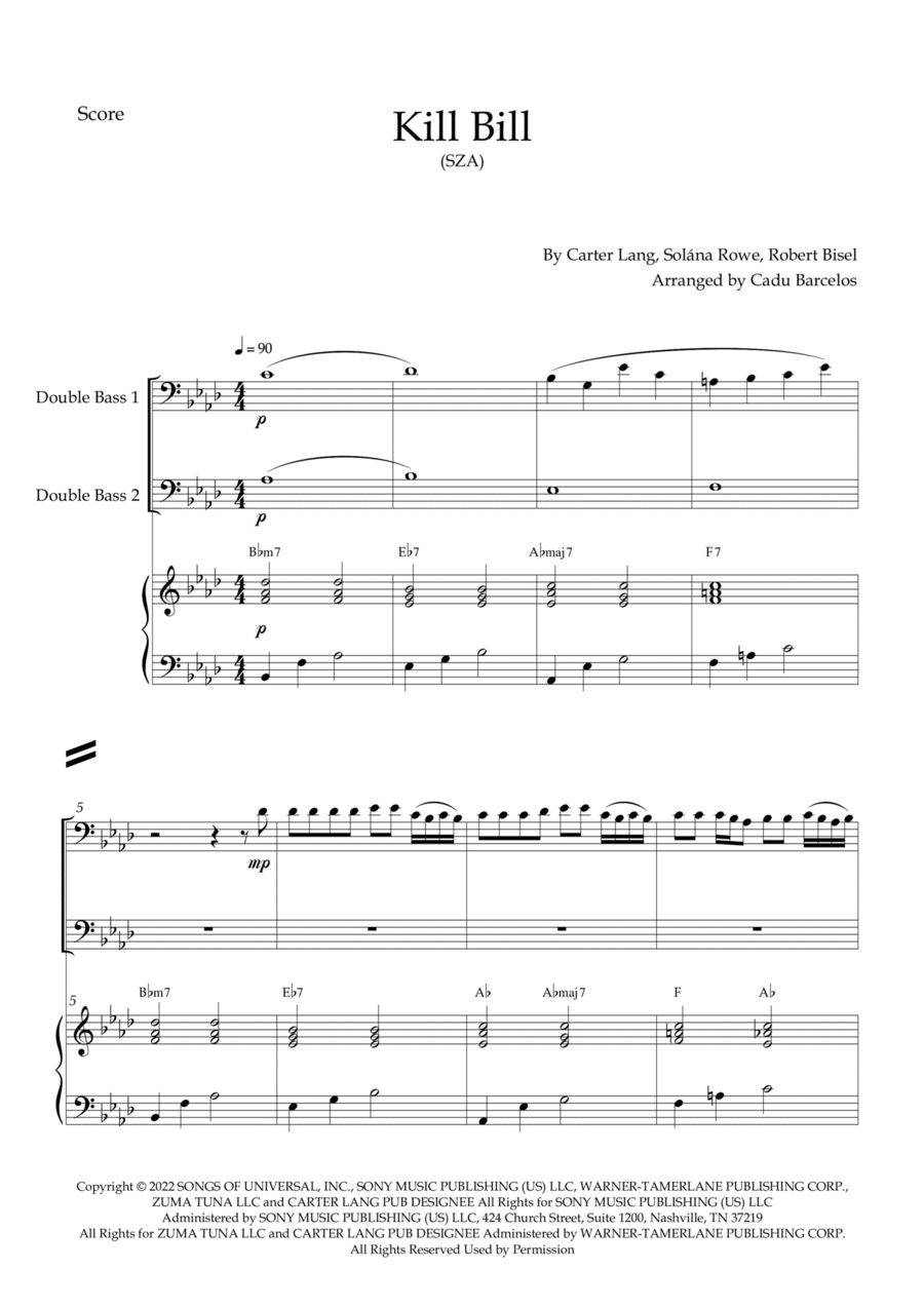 Kill Bill String Duet scores gallery preview page 1