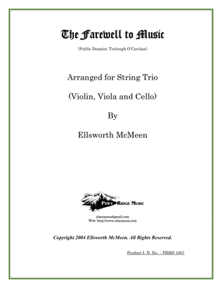 Carolan's Farewell to Music for Classical String Trio (Violin, Viola, and Cello)