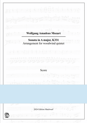 Book cover for Sonata in A major, K331