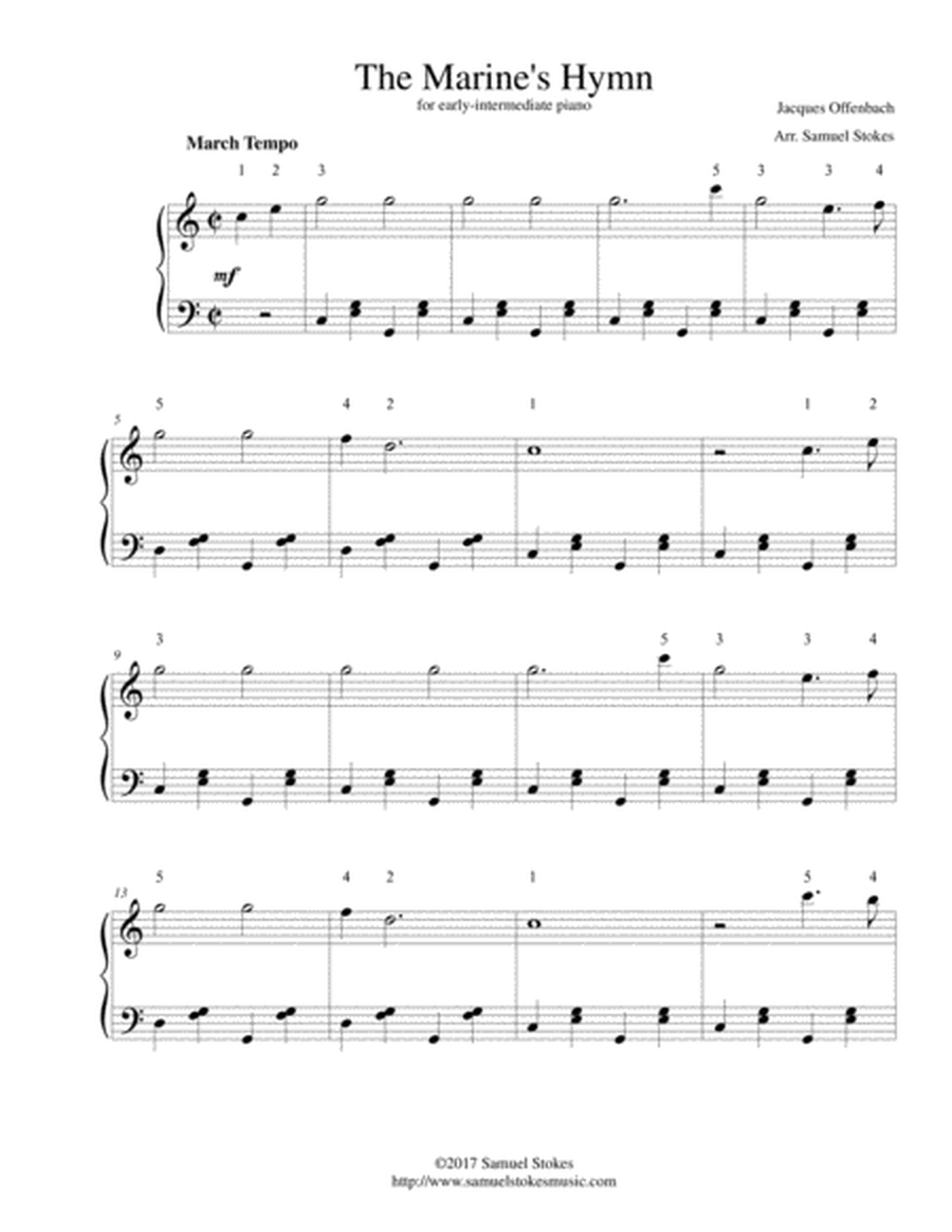 The Marine's Hymn - for early-intermediate piano image number null